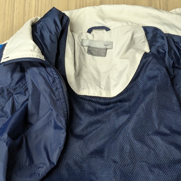 Vtg Nike Full Zip Jacket Windbreaker Track Blue Mens Large Mesh Lined Y2K A015 - Picture 7 of 11
